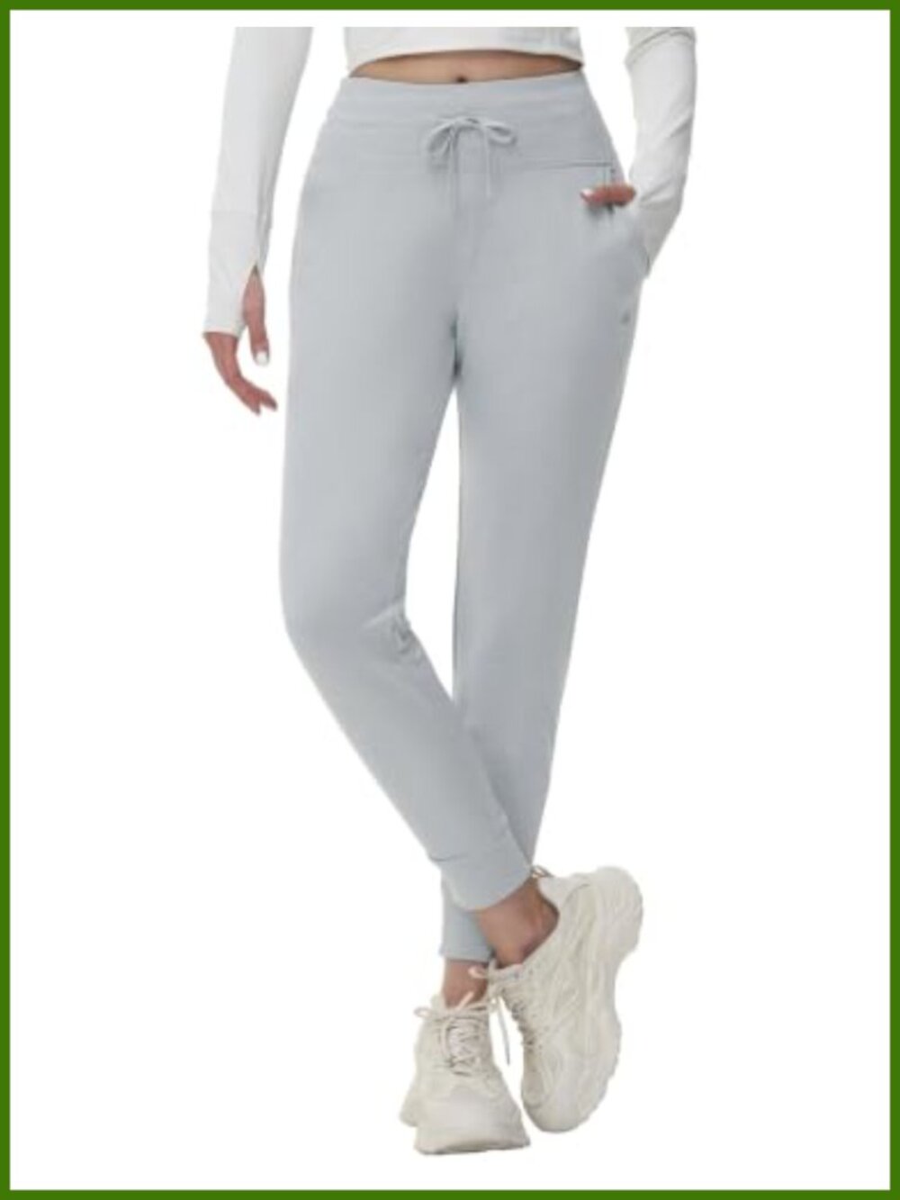 Fleece Lined Winter Thermal Joggers Water Resistant High Waist Tapered